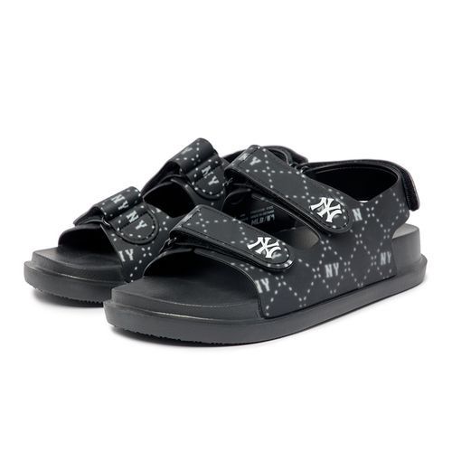  1036 - HÀNG CHÍNH HÃNG -  GIÀY SANDAL MLB -  DIA NY ĐEN - QUAI NHỰA - CODE : 3ASDCSD33-50BKS 
