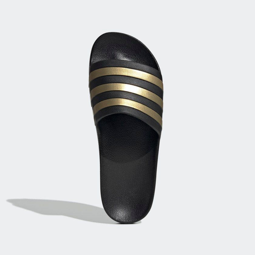  0115 - HÀNG CHÍNH HÃNG - DÉP ADILETTE AQUA SLIDE - ĐEN SỌC VÀNG - *BLACK/GOLD* - 2021** - Code: EG1758 