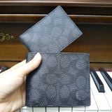  03966 - HÀNG CHÍNH HÃNG - VÍ COACH Nam NGẮN 850K - 3 in 1 