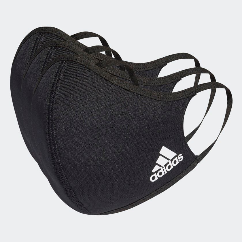  0091 - HÀNG CHÍNH HÃNG - BỘ 3 KHẨU TRANG ADIDAS FACE MASK COVER SIZE M/L - *BLACK* - 2024** - Code: H08837 