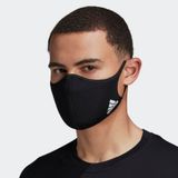  0091 - HÀNG CHÍNH HÃNG - BỘ 3 KHẨU TRANG ADIDAS FACE MASK COVER SIZE M/L - *BLACK* - 2024** - Code: H08837 