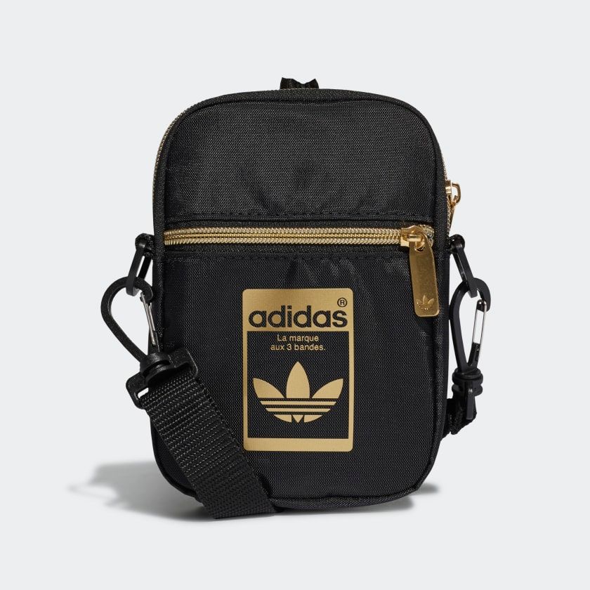  0246 - TÚI ĐEO CHÉO HOT HIT ADIDAS FEST BAG - *Black/Gold* - Code: GF3199 