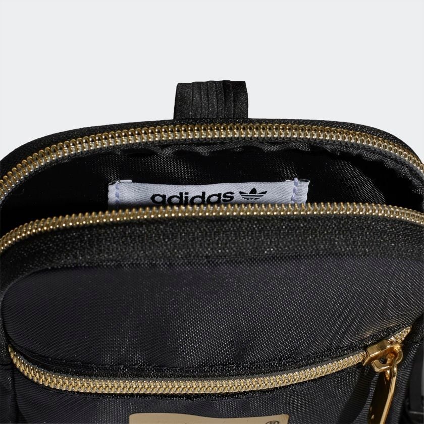  0246 - TÚI ĐEO CHÉO HOT HIT ADIDAS FEST BAG - *Black/Gold* - Code: GF3199 
