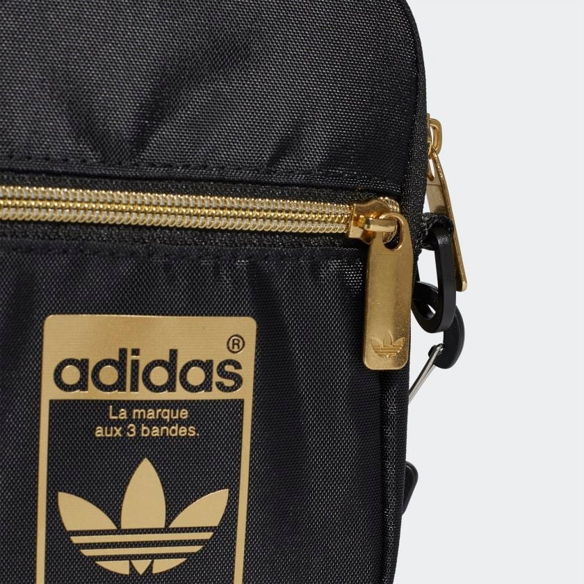  0246 - TÚI ĐEO CHÉO HOT HIT ADIDAS FEST BAG - *Black/Gold* - Code: GF3199 