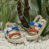  1007 - HÀNG CHÍNH HÃNG - GIÀY QUAI HẬU SANDAL FILA SURFY MÀU - * Blue Orange White * - CODE: 1SM01934E_423 