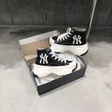  0542 - HÀNG CHÍNH HÃNG - GIÀY MLB CHUNKY HIGH -  CỔ CAO (MÀU ĐEN) - *BLACK/WHITE* - CODE: 32SHU1111-50L 