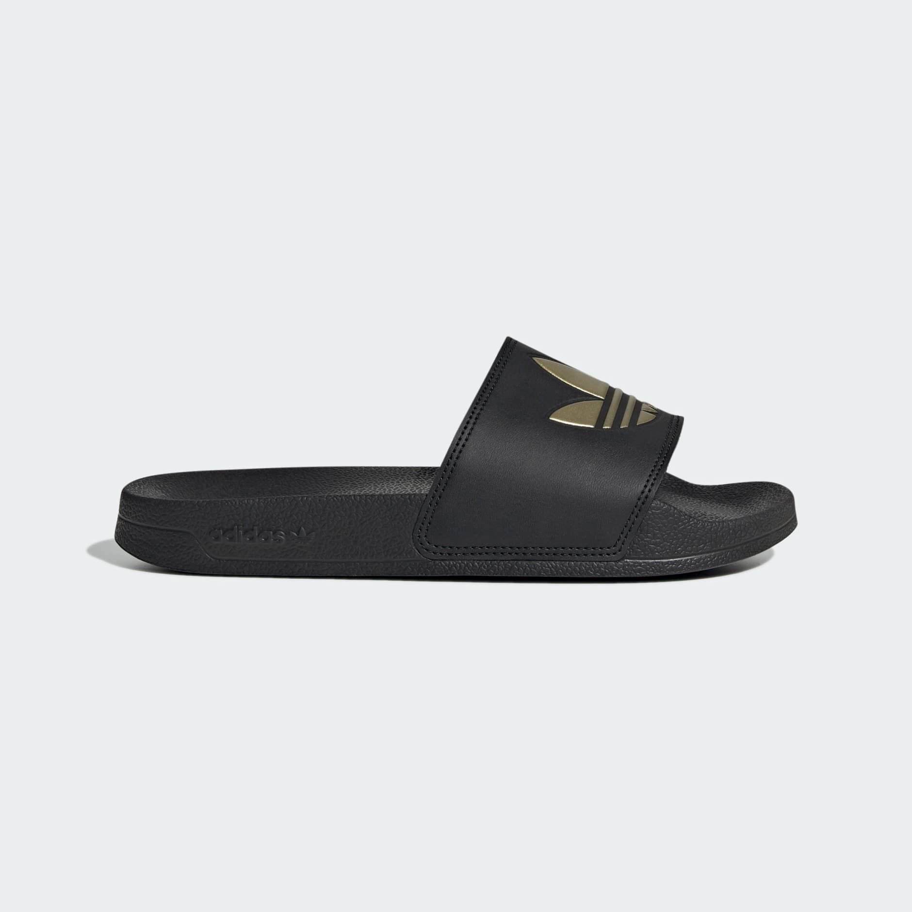  1088 - *CHÍNH HÃNG* DÉP ADIDAS LITE -  CỎ 3 LÁ [ĐEN LOGO VÀNG/GOLD] - CODE :  GZ6196 