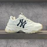  0357 - HÀNG CHÍNH HÃNG - GIÀY SNEAKER MLB BIG BALL CHUNKY NEW YORK LEATHER  - *WHITE LEATHER* 