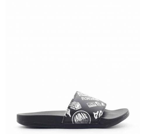  0108 - HÀNG CHÍNH HÃNG - DÉP QUAI NGANG ADILETTE COMFORT - GRAPHIC PRINT - *BLACK/WHITE* - 2021** - Code: 