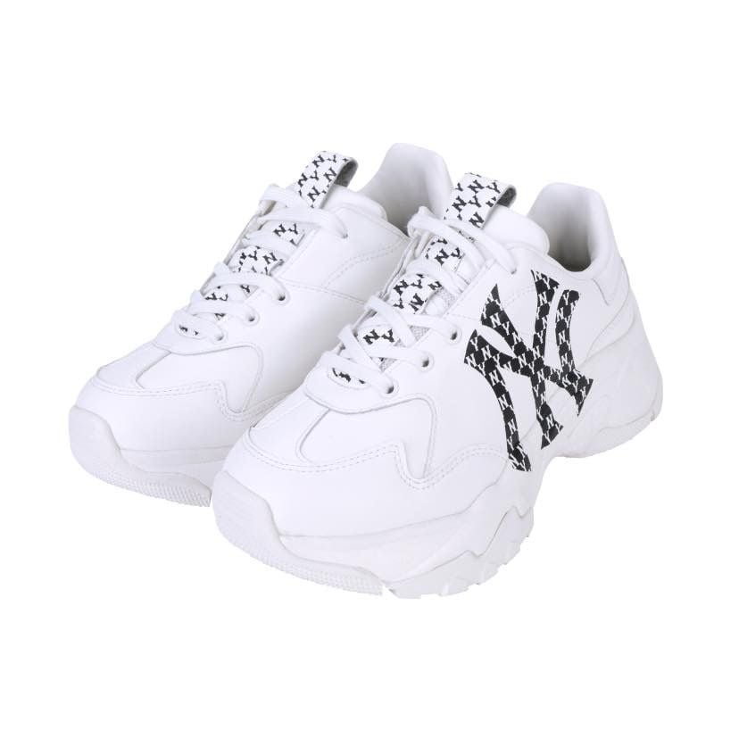  0163 - HÀNG CHÍNH HÃNG - GIÀY SNEAKER MLB CHUNKY NEW YORK MONOGRAM LT - *BLACK LOGO* - 2021** - Code: 32SHCM011 