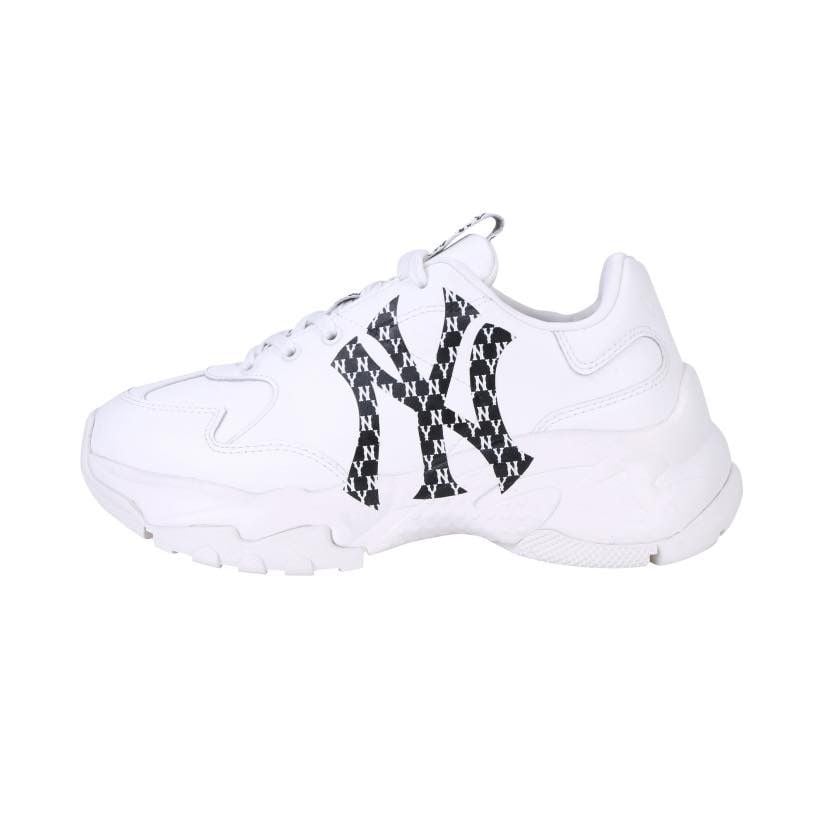  0163 - HÀNG CHÍNH HÃNG - GIÀY SNEAKER MLB CHUNKY NEW YORK MONOGRAM LT - *BLACK LOGO* - 2021** - Code: 32SHCM011 