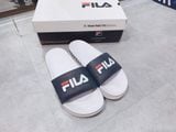  0046 - HÀNG CHÍNH HÃNG - DÉP FILA DRIFTER SLIDES - *WHITE/NAVY* - 2021** - Code: FS1SLA2011X_WWT 