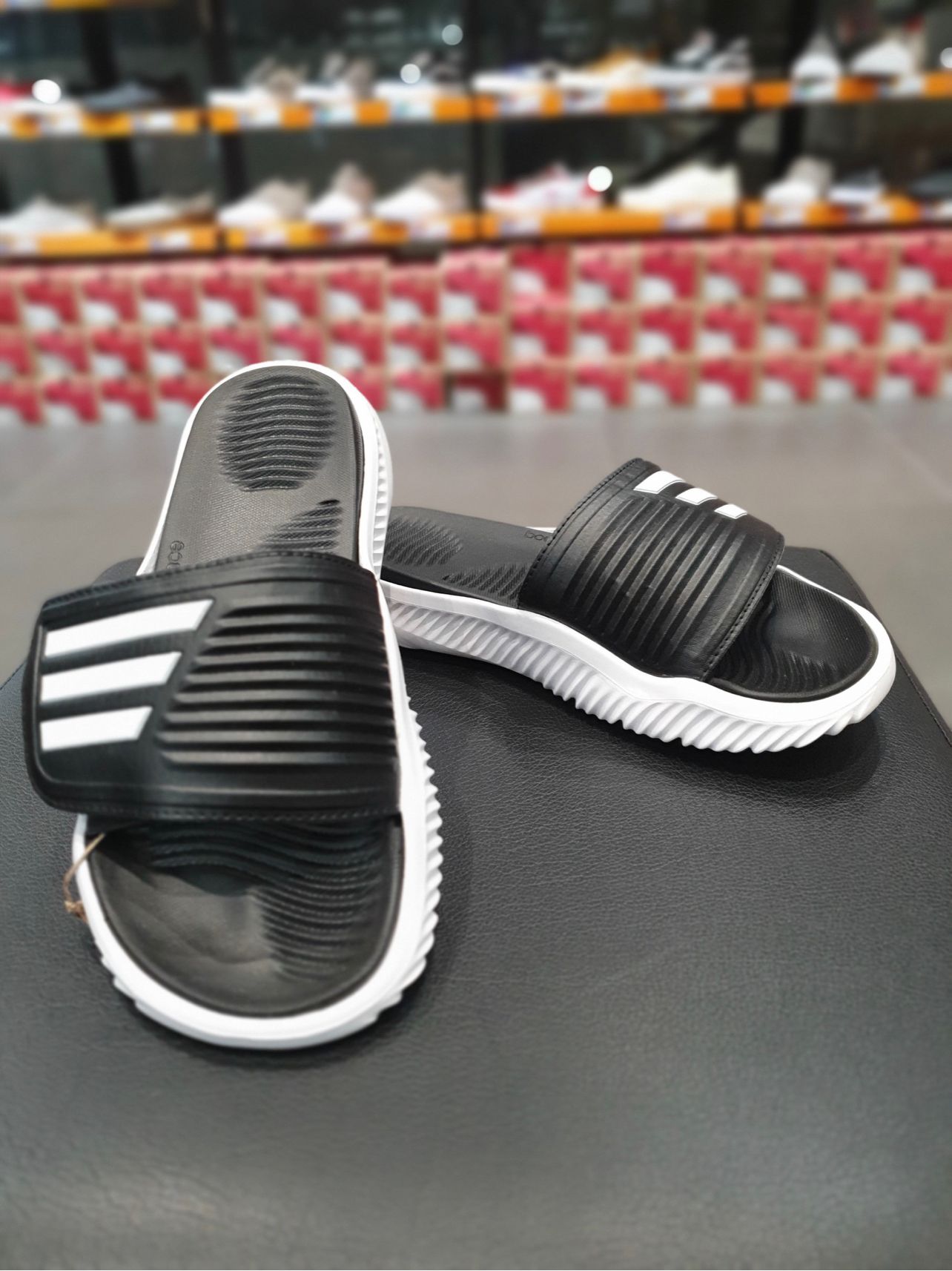  0454 - HÀNG CHÍNH HÃNG Season MỚI - DÉP ADIDAS ALPHABOUCE SLIDE (2.0) - CORE BLACK - *BLACK/WHITE* (2.0) - Code: GY9415 