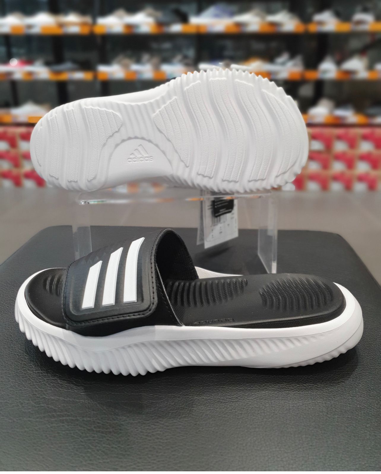  0454 - HÀNG CHÍNH HÃNG Season MỚI - DÉP ADIDAS ALPHABOUCE SLIDE (2.0) - CORE BLACK - *BLACK/WHITE* (2.0) - Code: GY9415 