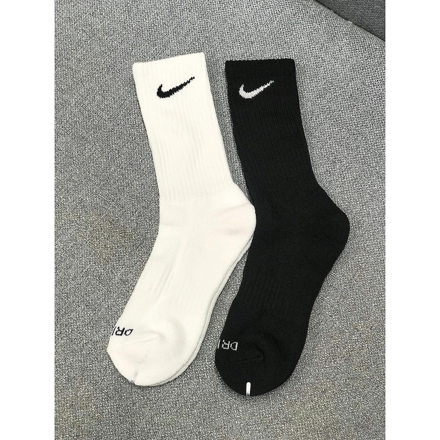  0062 - HÀNG CHÍNH HÃNG - VỚ NIKE DRIFIT - CỔ CAO -  *BLACK/WHITE* - 2021** - Code: 