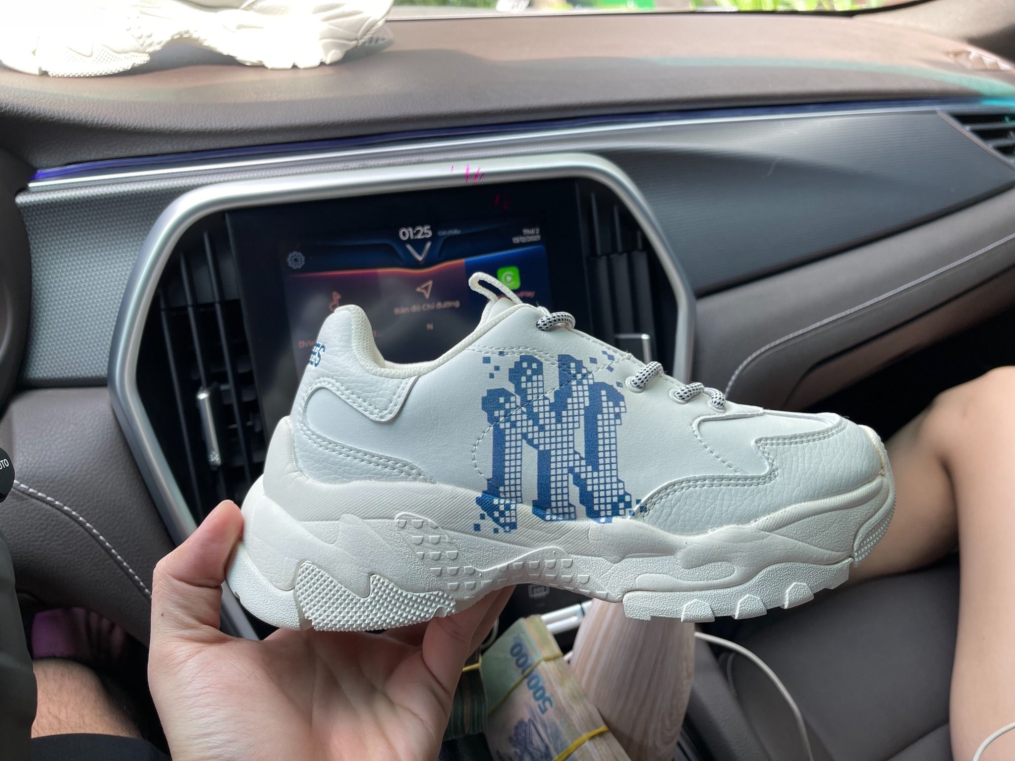  0428 - HÀNG CHÍNH HÃNG - Giày thể thao Sneaker MLB Big Ball Chunky - New York 3D - Xanh Blue - Season MỚI 