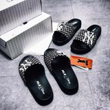  0059 - HÀNG CHÍNH HÃNG - DÉP MLB x MICKEY - SIZE KID - *BLACK/WHITE LOGO* - 2021** - Code: 