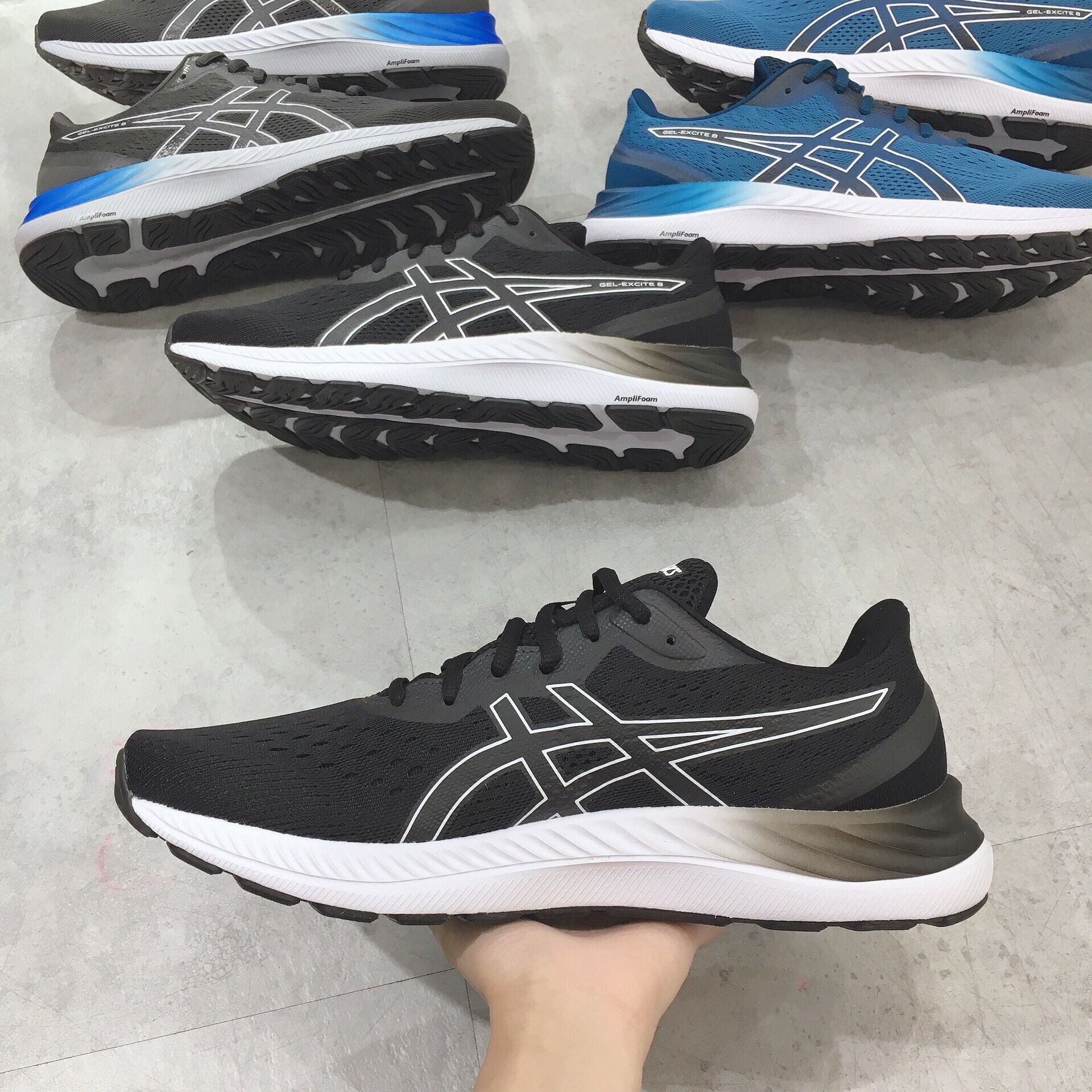  0155 - HÀNG CHÍNH HÃNG - GIÀY ASICS EXCITE 8 - *ĐEN SỌC TRẮNG* - 2021** - Code: CQ2337 