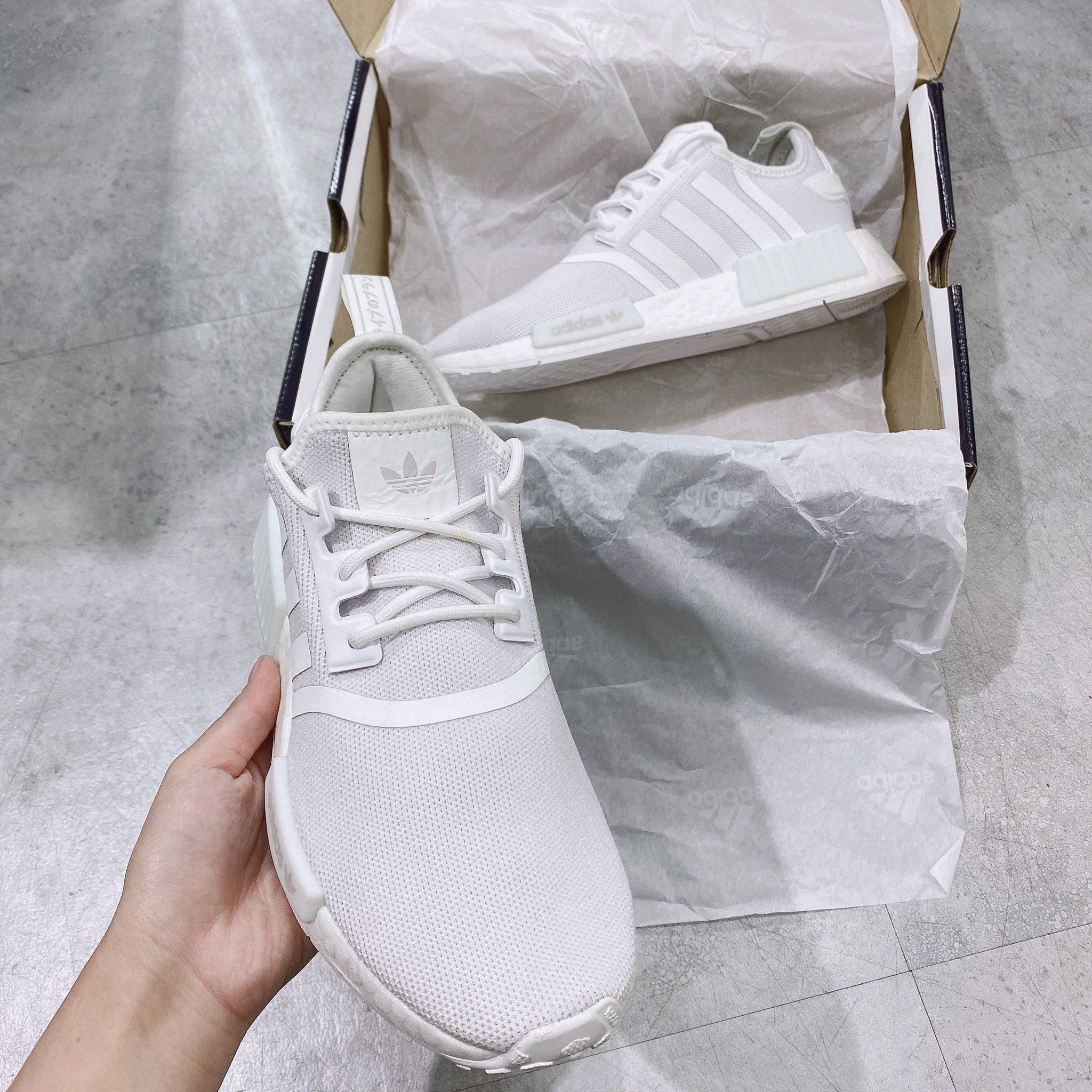 0156 - HÀNG CHÍNH HÃNG - GIÀY ADIDAS NMD ALL WHITE - *TRIPLE WHITE*- – MỘC  SHOES