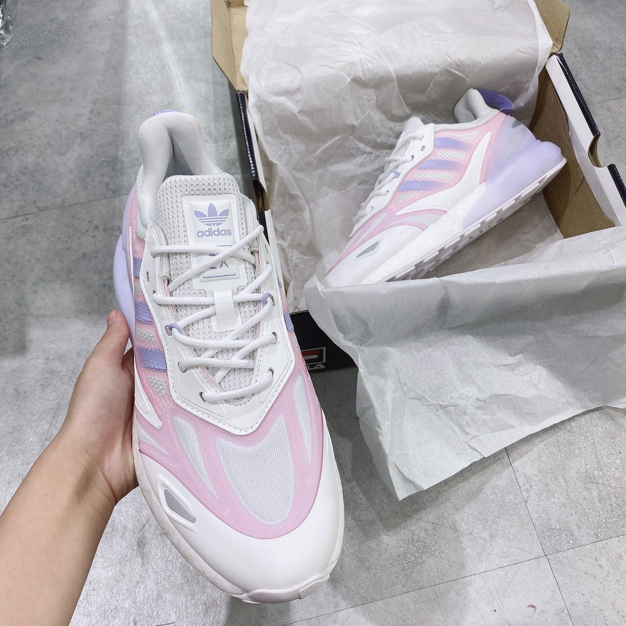  0157 - HÀNG CHÍNH HÃNG - GIÀY ADIDAS ZX2K SEASON MỚI NHẤT 2022 - *WHITE/VIOLET*- 2022** - Code: 