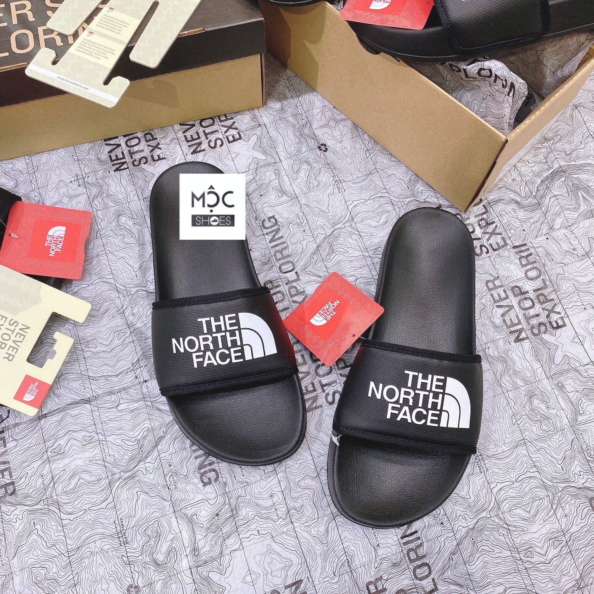  0197 - HÀNG CHÍNH HÃNG - DÉP THE NORTH FACE BASE CAMP SLIDE III - ĐEN SỌC TRẮNG - *BLACK/WHITE* - 2021** - Code: NF0A4T2RKY4 