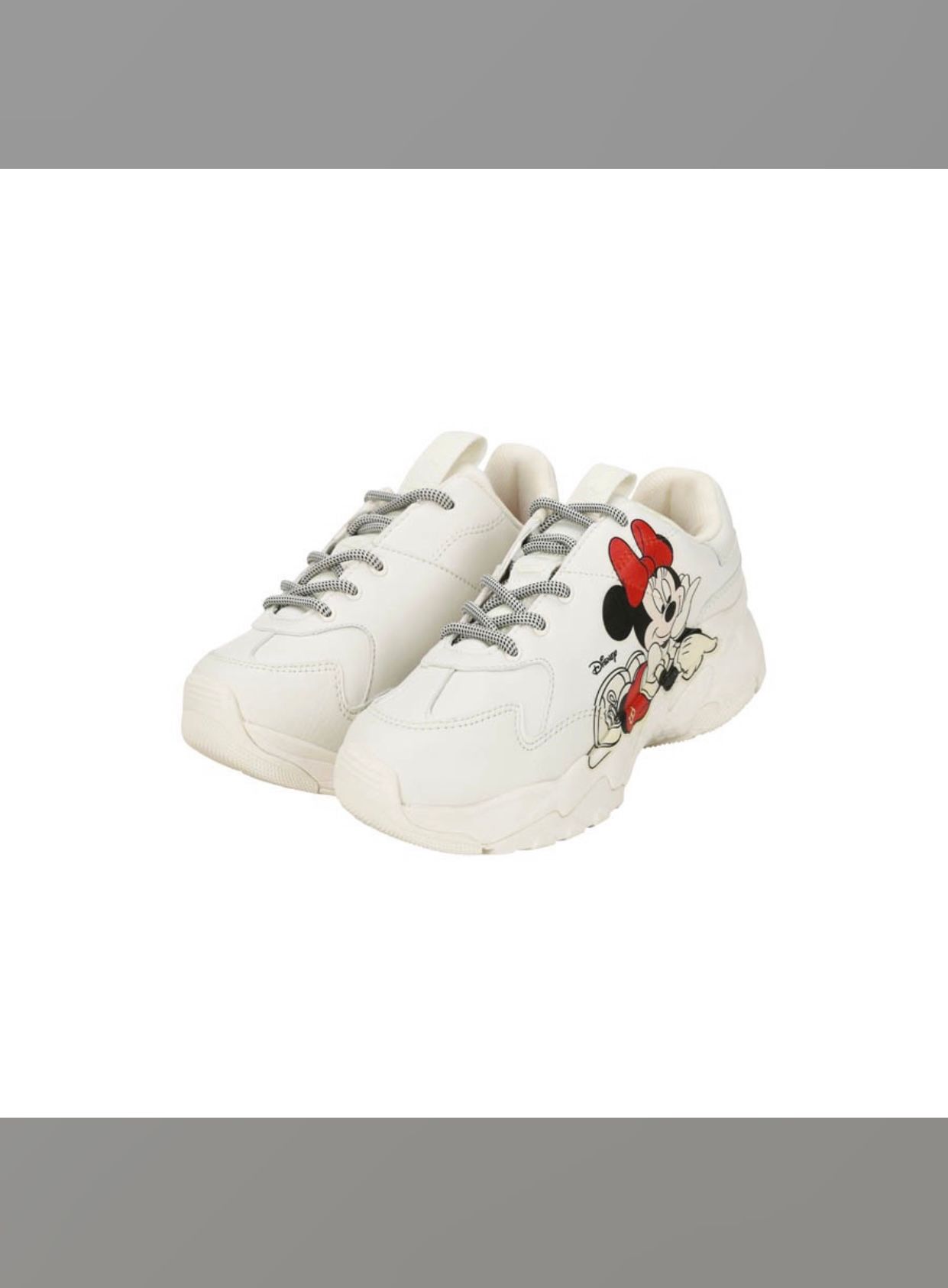  0113 - HÀNG CHÍNH HÃNG - GIÀY SNEAKER MLB CHUNKY MICKEY NẰM - MINNIE IVORY - *MICKEY LOGO* - 2021** - Code: 32SHCF011-43I 