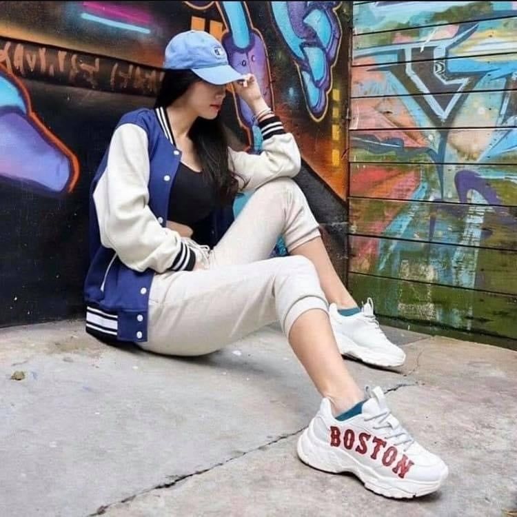  0359  - HÀNG CHÍNH HÃNG - GIÀY SNEAKER MLB BIG BALL CHUNKY BOSTON  - *WHITE RED* - Code: 32SHC2011 43I 