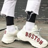  0151 - HÀNG CHÍNH HÃNG - GIÀY SNEAKER MLB BIG BALL CHUNKY BOSTON  - *WHITE RED* - 2021** - Code: 32SHC2011 43I 