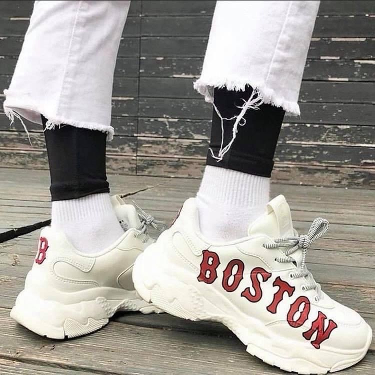  0359  - HÀNG CHÍNH HÃNG - GIÀY SNEAKER MLB BIG BALL CHUNKY BOSTON  - *WHITE RED* - Code: 32SHC2011 43I 