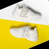  0348 - HÀNG CHÍNH HÃNG - GIÀY SNEAKER MLB BIG BALL CHUNKY NEW YORK  - *WHITE BLACK* - 2021** - Code: 32SHC1911 50I 