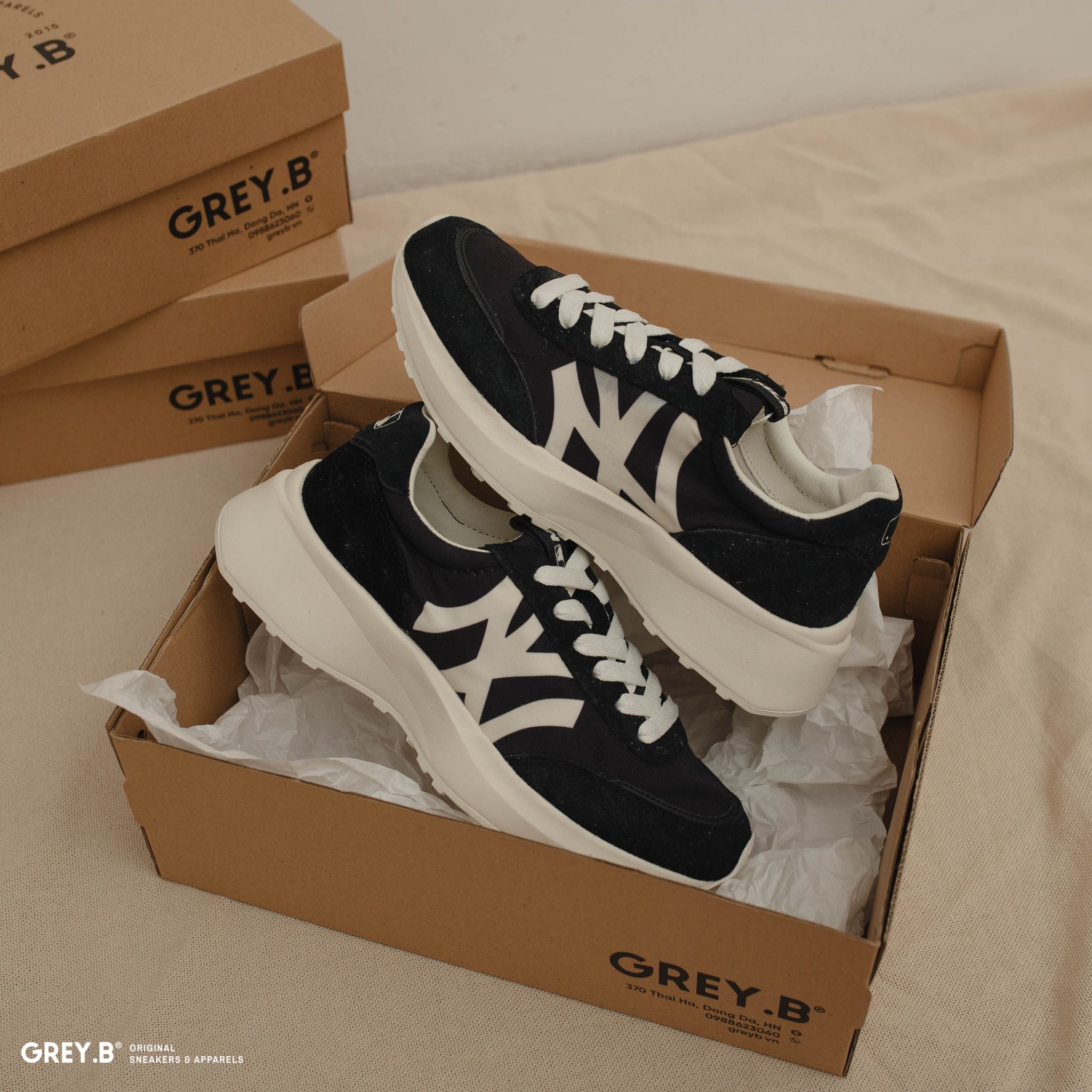  0269 - [CHÍNH HÃNG] - GIÀY MLB CHUNKY JOGGER NEW YORK YANKEES - *BLACK* - Code: 32SHX1111 