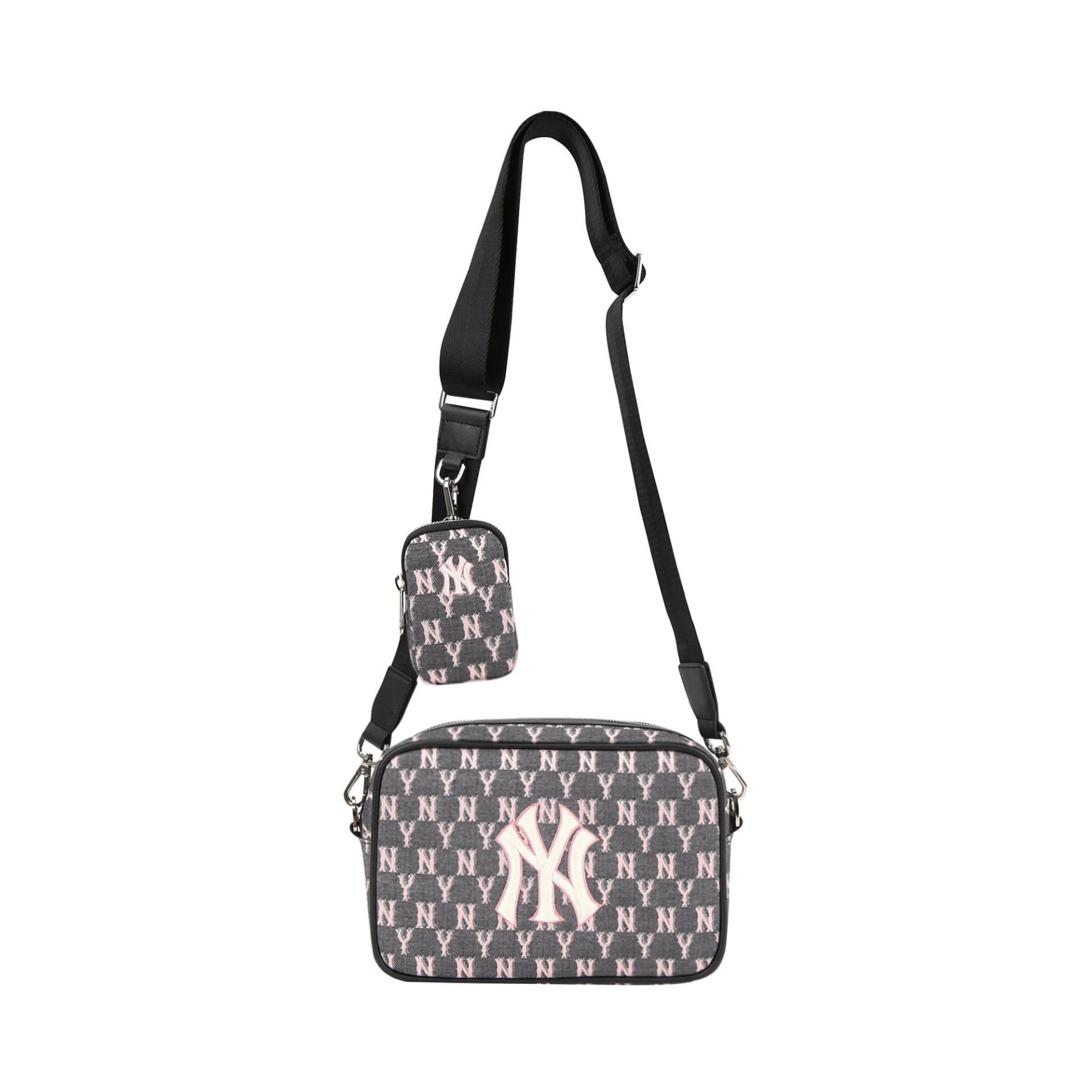 Túi Đeo Chéo Cao Cấp B214 MLB NY MONOGRAM CROSSBODY BAG  BLACK  Balo No1