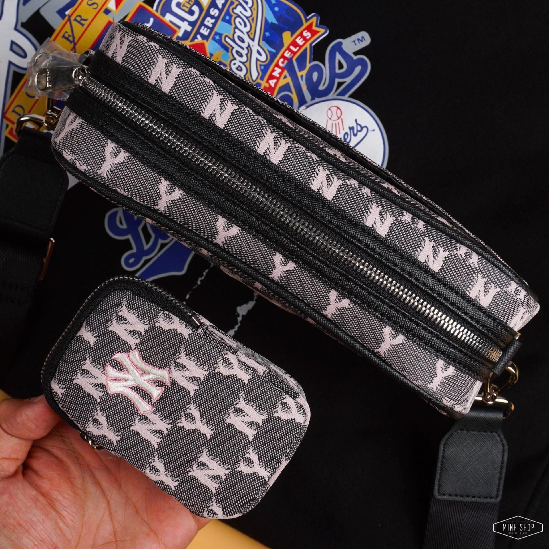  0333 - HÀNG CHÍNH HÃNG - TÚI ĐEO CHÉO MLB Jacquard Cross Bag New York Yankees MONOGRAM - *LIGHTING* - 2023** - Code: 32BGDC011-50L 