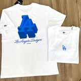  0961 - HÀNG CHÍNH HÃNG - ÁO THUN NEW ERA - Aó LA logo LA 3D - TRĂNG- CODE : 13470987 