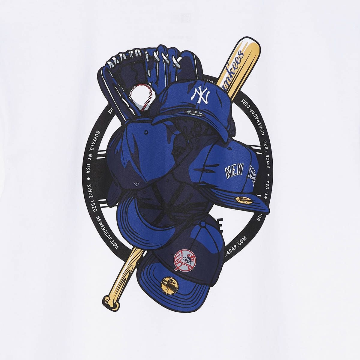  0012 - HÀNG CHÍNH HÃNG - ÁO THUN NEW ERA - NY BÓNG CHÀY *WHITE*  - 2021** 