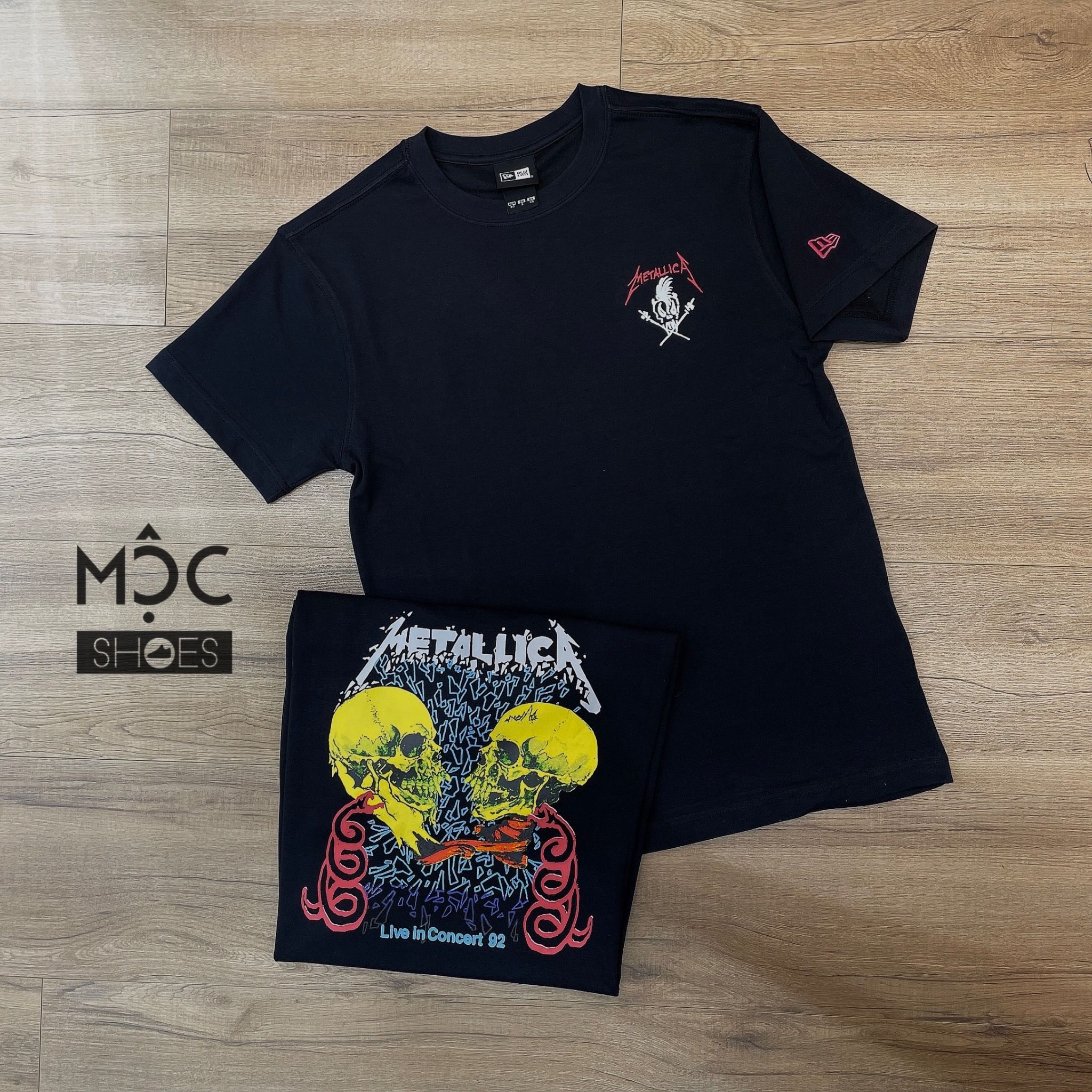  0693 - HÀNG CHÍNH HÃNG - ÁO THUN NEW ERA - METALLICA SCARRY GUY SAD BUT TRUE ĐEN - *BLACK* - Code: 13338172 