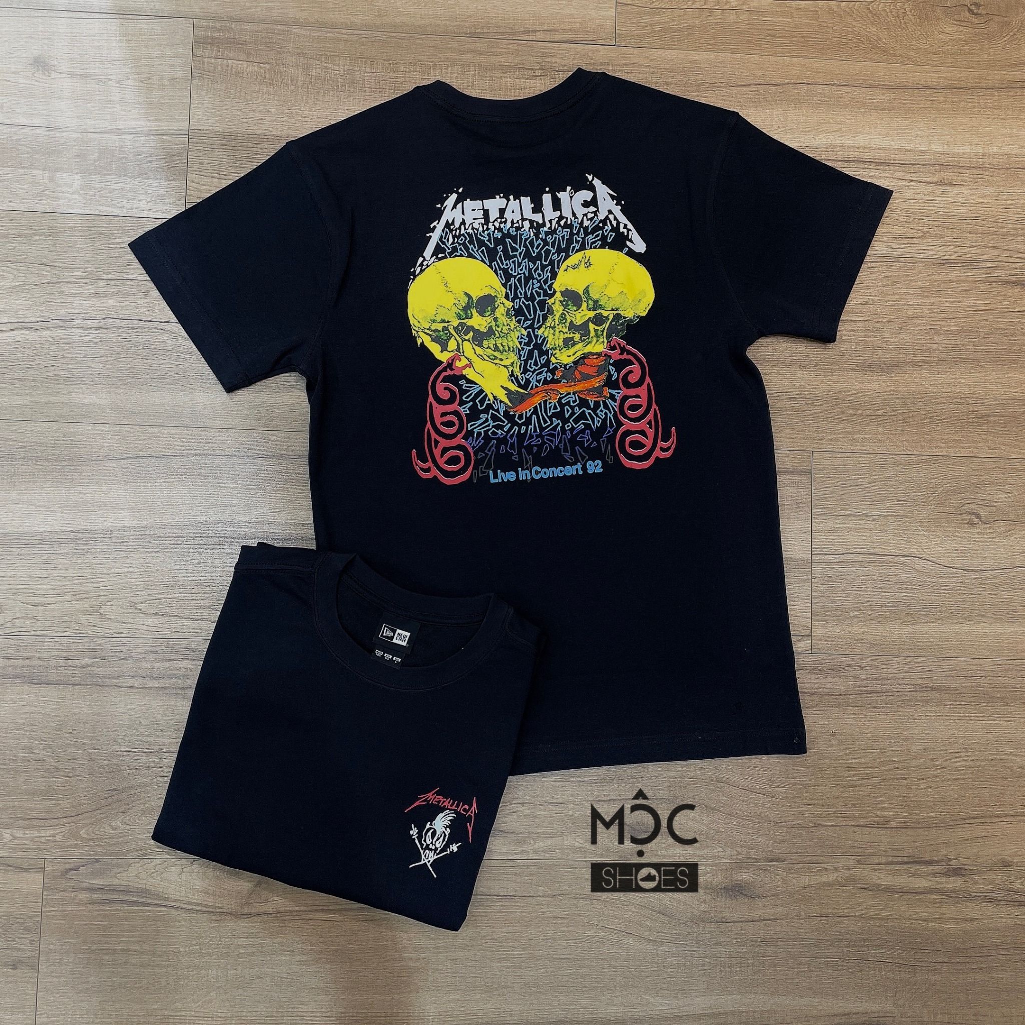  0693 - HÀNG CHÍNH HÃNG - ÁO THUN NEW ERA - METALLICA SCARRY GUY SAD BUT TRUE ĐEN - *BLACK* - Code: 13338172 