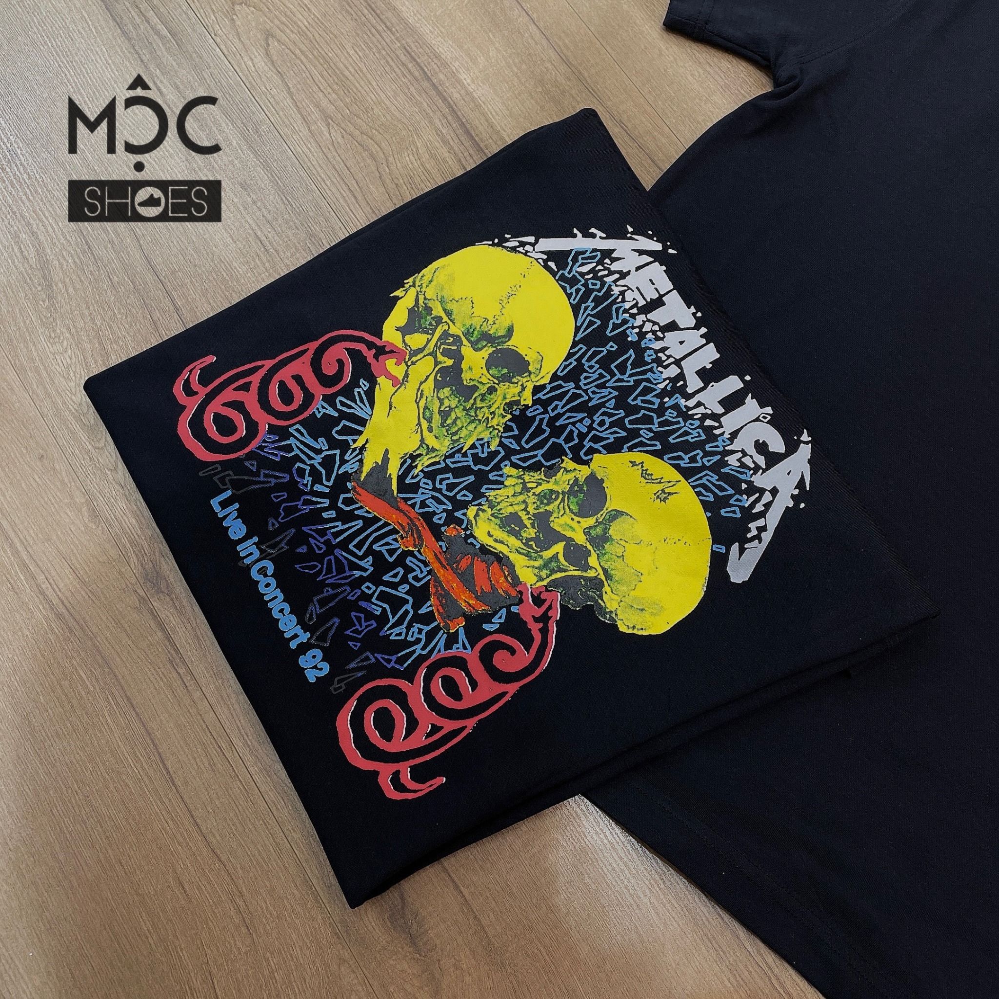  0693 - HÀNG CHÍNH HÃNG - ÁO THUN NEW ERA - METALLICA SCARRY GUY SAD BUT TRUE ĐEN - *BLACK* - Code: 13338172 