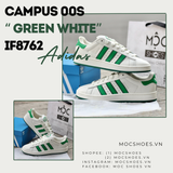  2326 - HÀNG CHÍNH HÃNG - GIÀY ADIDAS CAMPUS - TRẮNG SỌC GREEN - CODE IF8762 - 36 