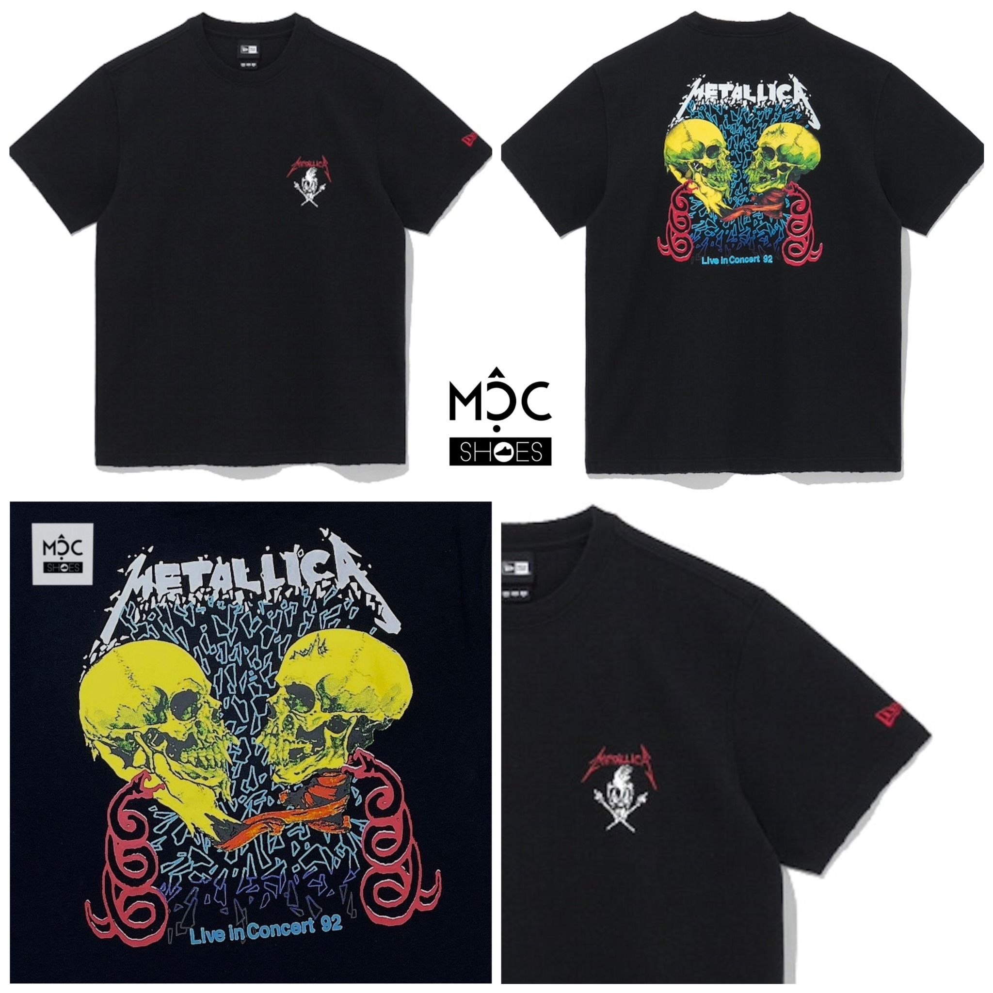  0693 - HÀNG CHÍNH HÃNG - ÁO THUN NEW ERA - METALLICA SCARRY GUY SAD BUT TRUE ĐEN - *BLACK* - Code: 13338172 