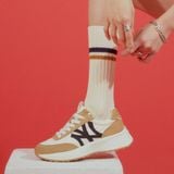  0247 - HÀNG CHÍNH HÃNG - GIÀY MLB CHUNKY JOGGER NEW YORK YANKEES - *BEIGE* - 2022** - Code: 32SHX1111-50b 