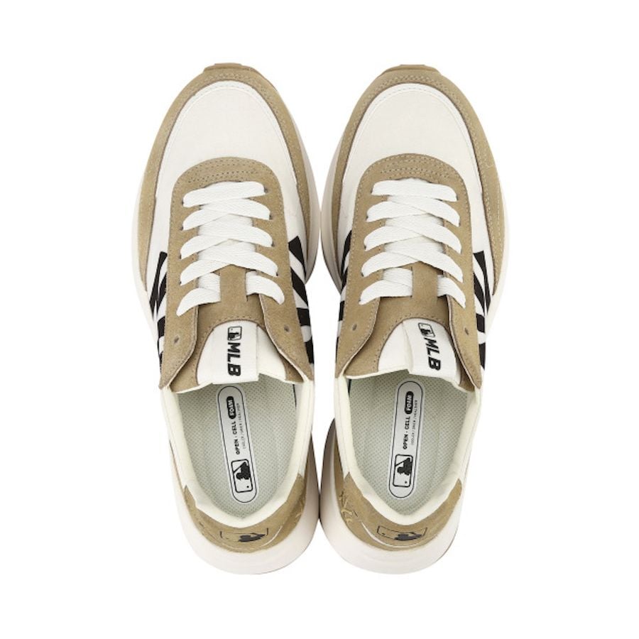  0247 - HÀNG CHÍNH HÃNG - GIÀY MLB CHUNKY JOGGER NEW YORK YANKEES - *BEIGE* - 2022** - Code: 32SHX1111-50b 