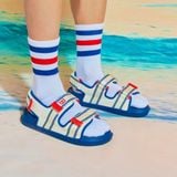  1039 - HÀNG CHÍNH HÃNG -  GIÀY SANDAL MLB - LOGO B ĐỎ ĐẾ XANH - CODE: 3ASDSD223-43NYL 