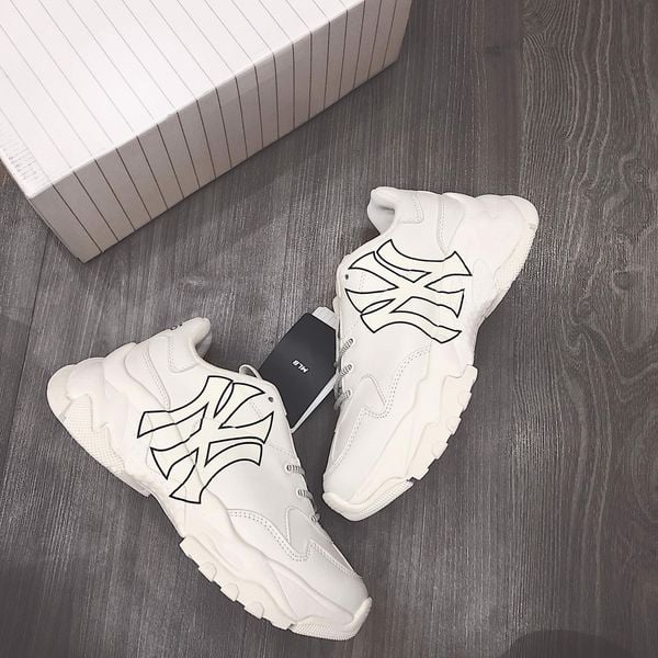  0034 - HÀNG CHÍNH HÃNG - GIÀY MLB BIG BALL CHUNKY NEW YORK - NY Trắng  - *WHITE BLACK* - 2025** - Code: 32SHC1911 50I 