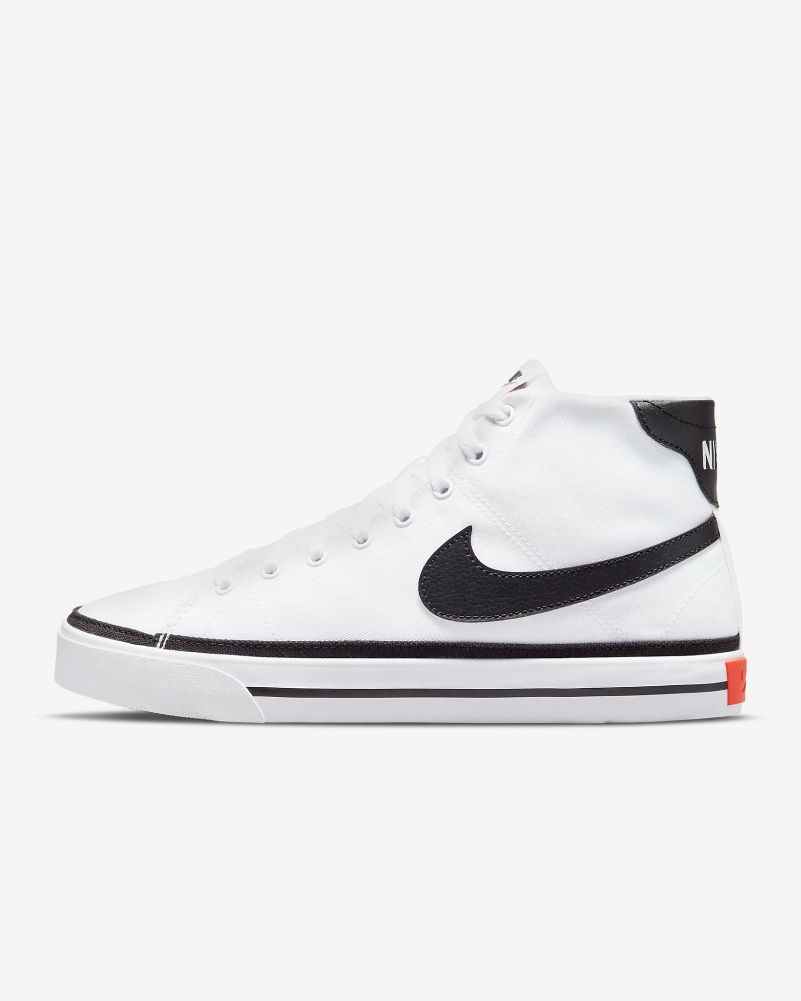  0407 - HÀNG CHÍNH HÃNG - GIÀY NIKECOURT LEGACY CANVAS MID TRẮNG- *BLACK/WHITE* - Code: DD0162-100 