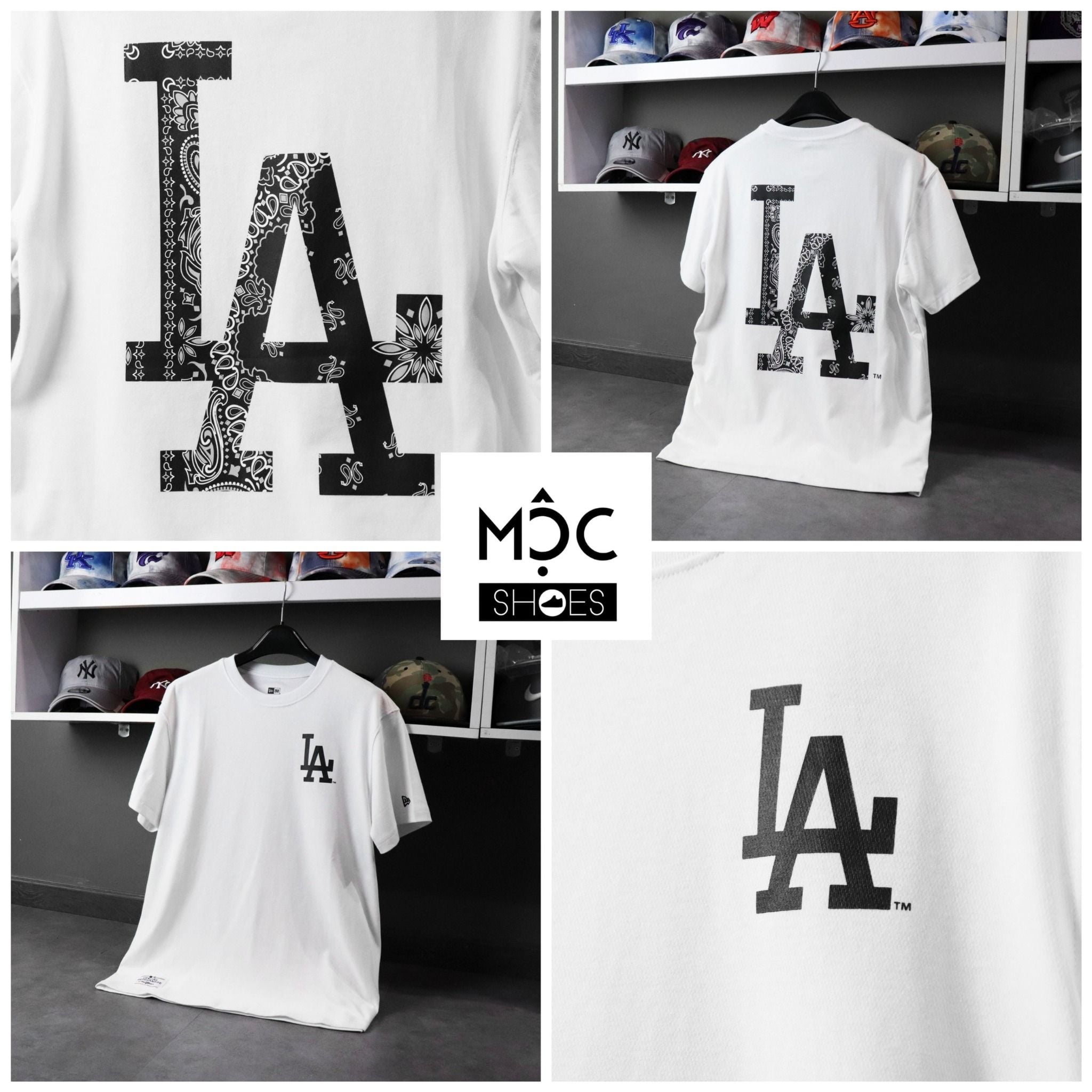  0727 - HÀNG CHÍNH HÃNG - ÁO THUN NEW ERA - LA PAILEYS TRẮNG - *WHITE* - Code: 12715360 