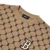  0429 - HÀNG CHÍNH HÃNG - ÁO Sweater MLB Monogram Diamond All Over Over Fit Sweatshirt Boston Red Sox  *Brown* - Code: 3AMTM0314-43BGD 