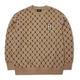  0429 - HÀNG CHÍNH HÃNG - ÁO Sweater MLB Monogram Diamond All Over Over Fit Sweatshirt Boston Red Sox  *Brown* - Code: 3AMTM0314-43BGD 