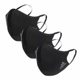  0091 - HÀNG CHÍNH HÃNG - BỘ 3 KHẨU TRANG ADIDAS FACE MASK COVER SIZE M/L - *BLACK* - 2024** - Code: HF7045 