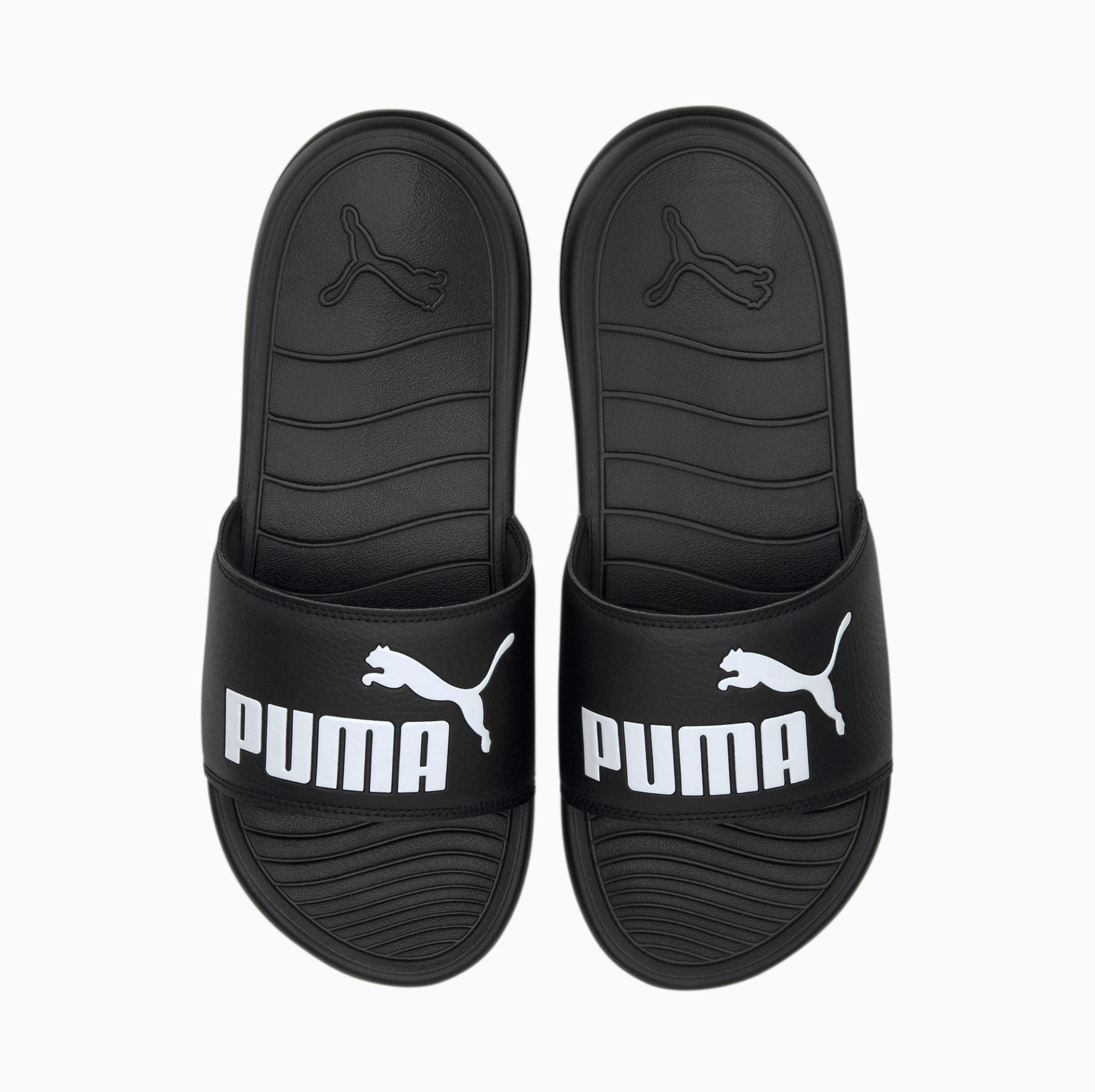  0144 - HÀNG CHÍNH HÃNG - DÉP PUMA POPCAT 2021 - *BLACK/WHITE LOGO* - 2021** - Code: 372279-01 